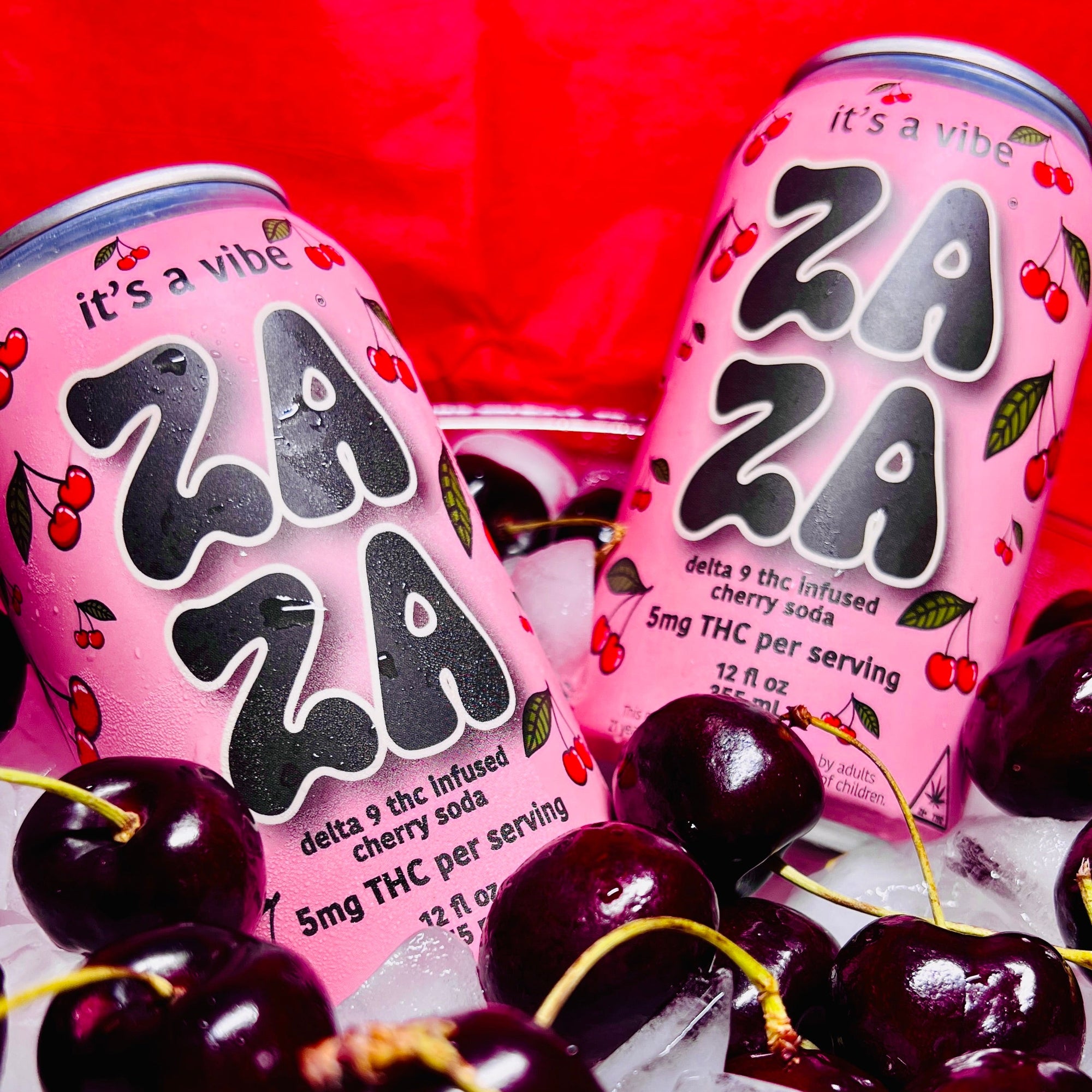 4 pack - ZAZA CHERRY SODA - 5mg 12OZ