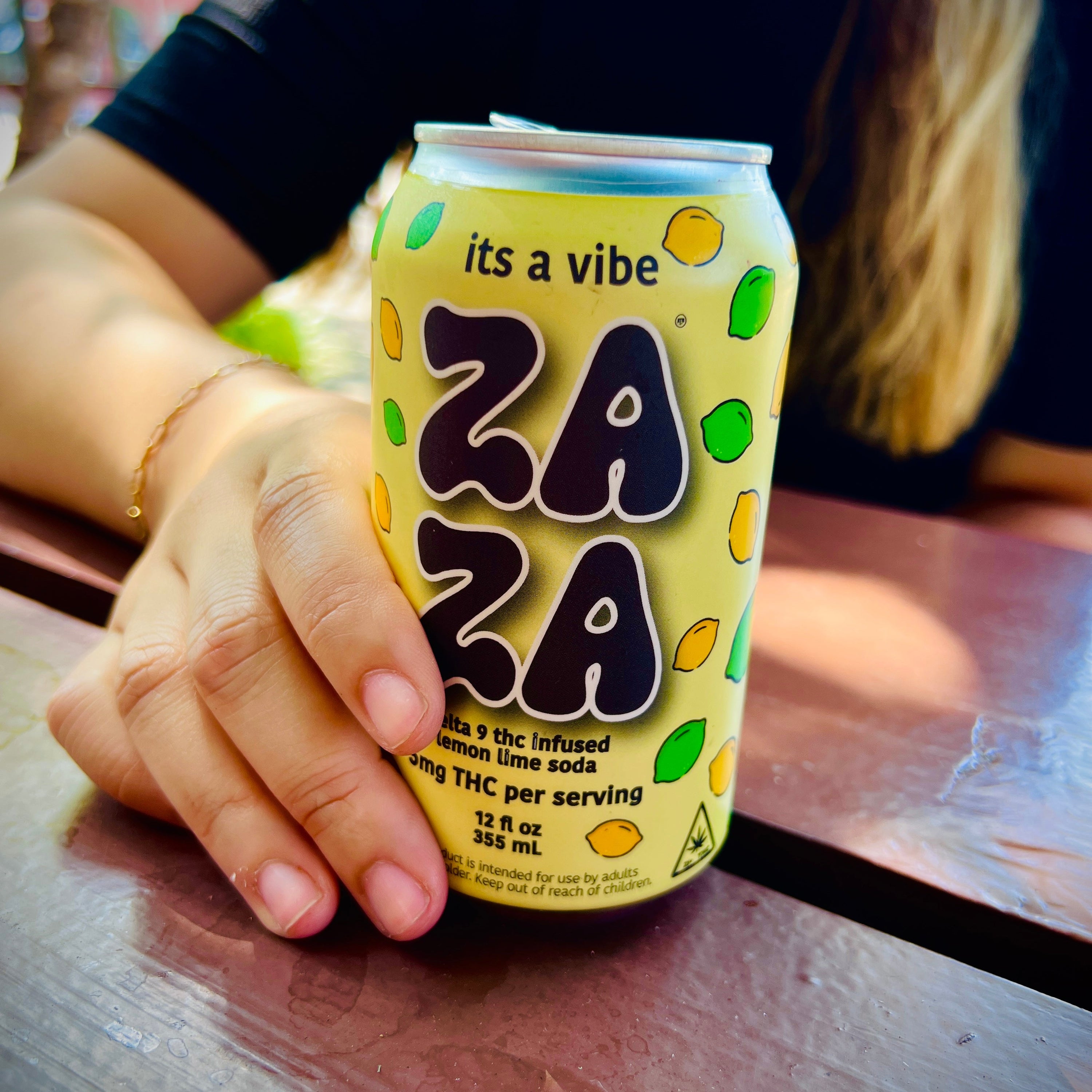 4 pack - ZAZA LEMON LIME SODA - 5mg 12OZ